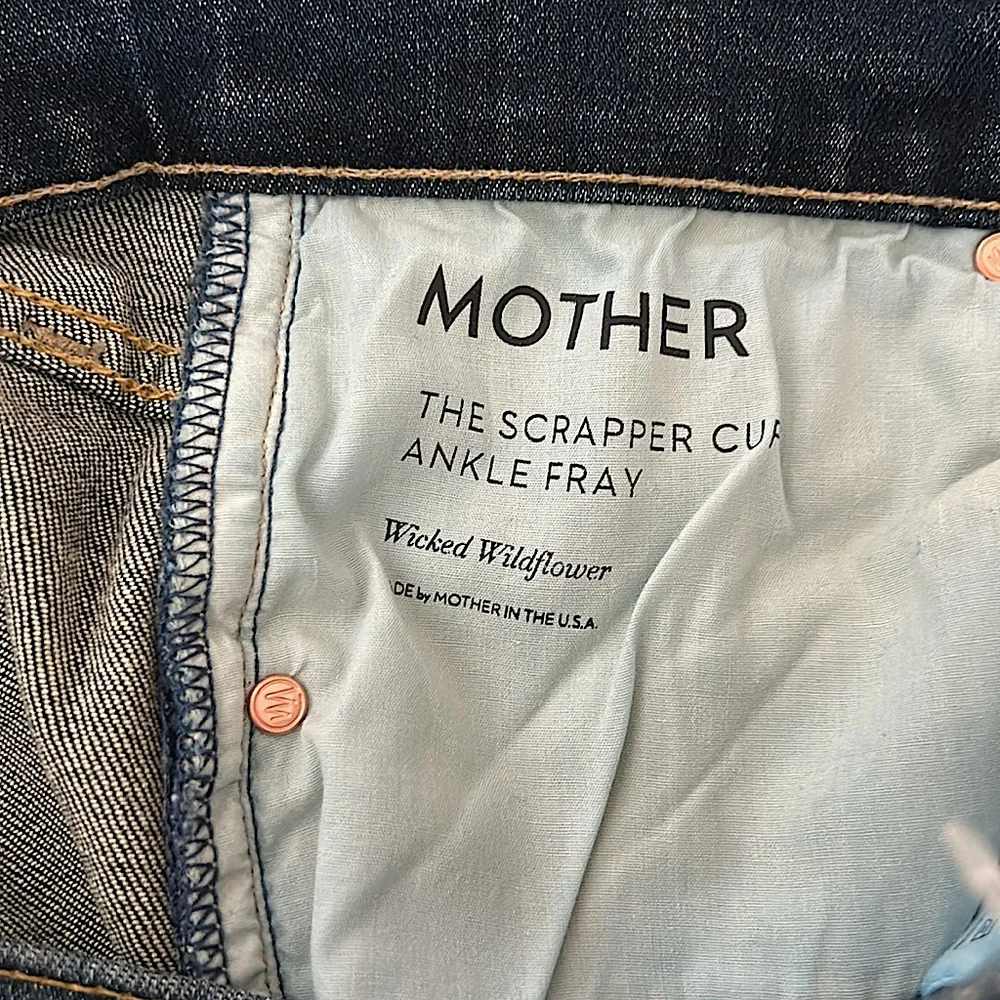 Mother NWT The Scrapper Cuff Ankle Fray Wicked Wildflowers Jeans Pants *Sz 29* - Picture 9 of 10